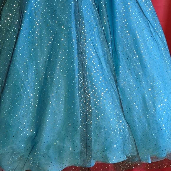 Posh Blue Formal Gown Sleeveless Spaghetti Strap Sweetheart - Picture 5 of 16